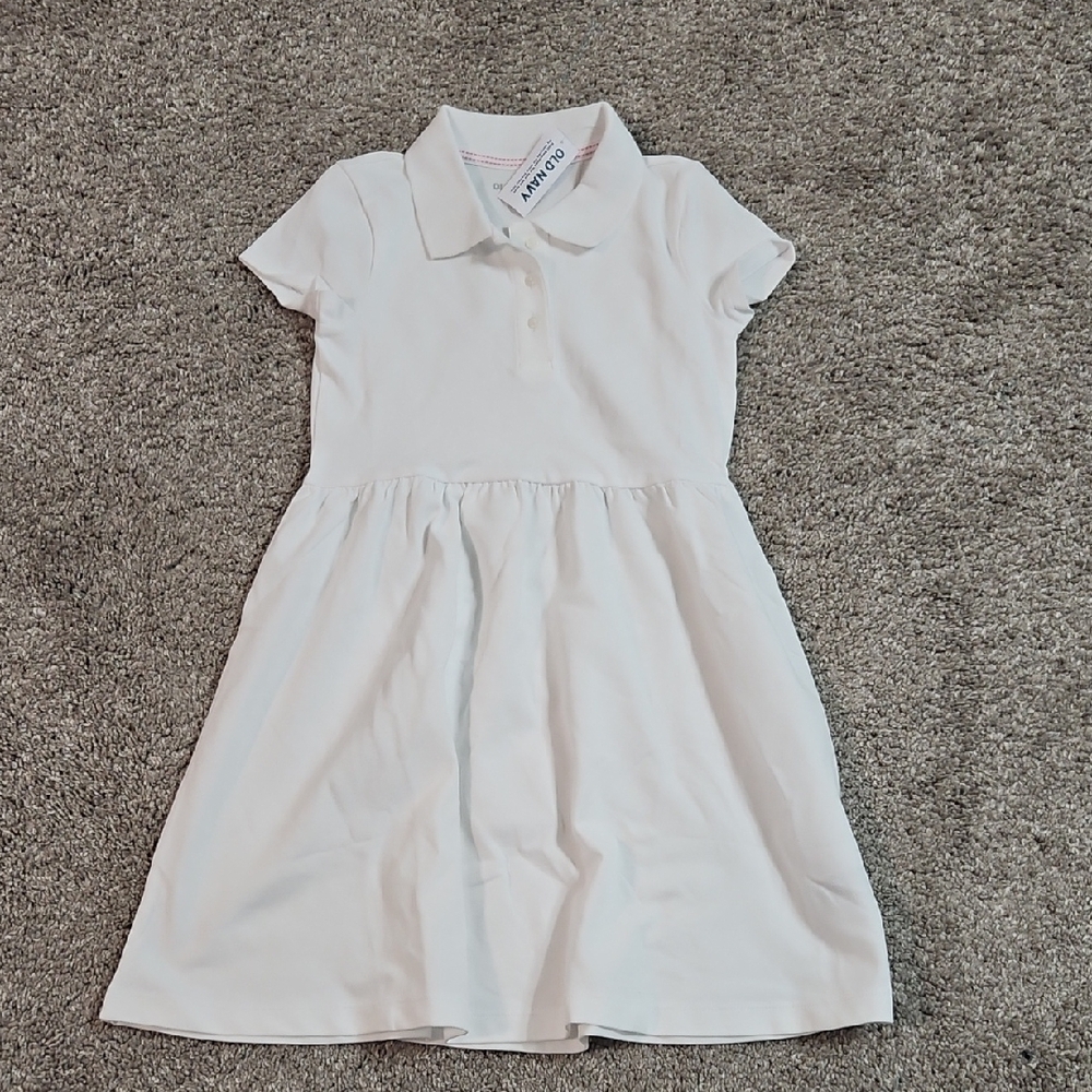 Classic White Polo Dress for Kids